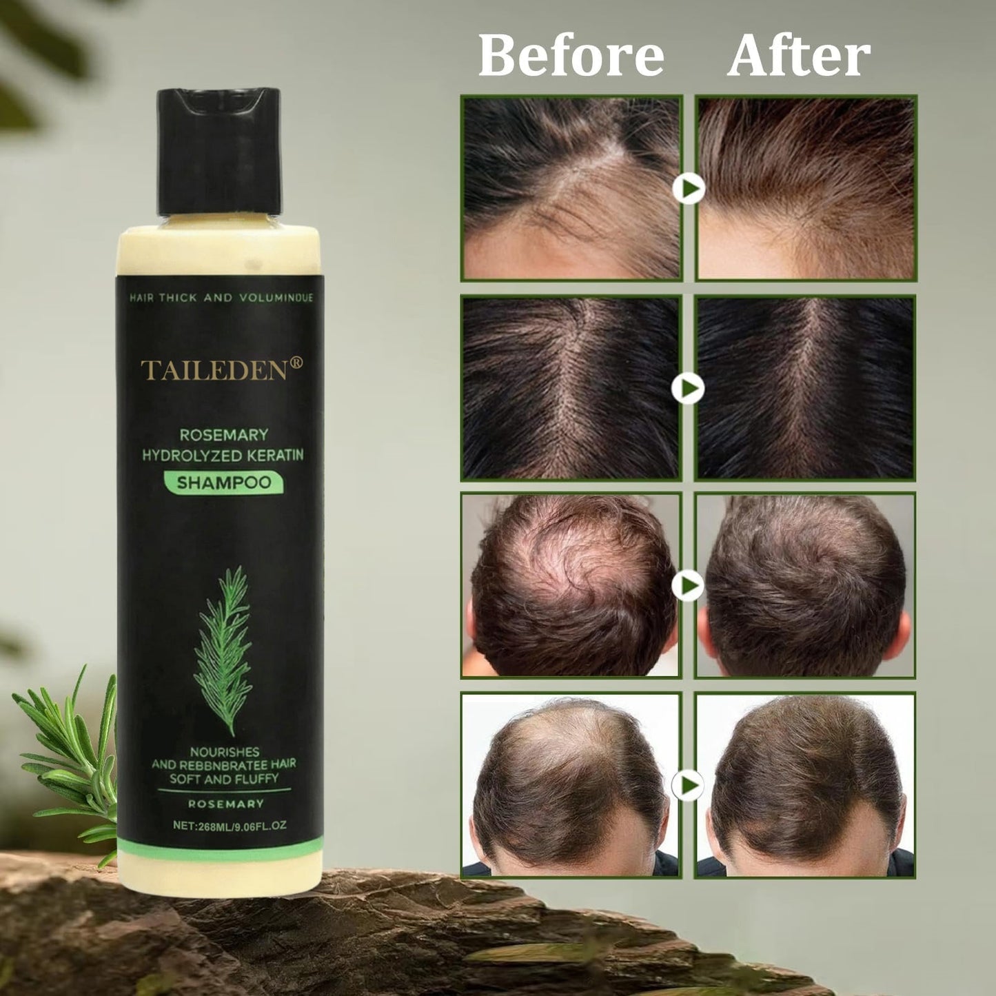 TAILEDEN® Rosemary Hydrolyzed Keratin Shampoo