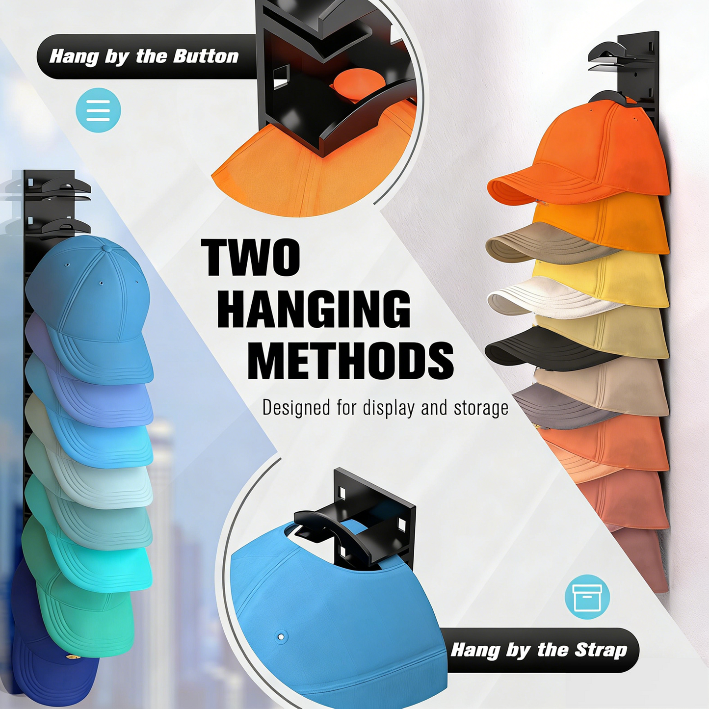 Baseball Cap Storage Rack.