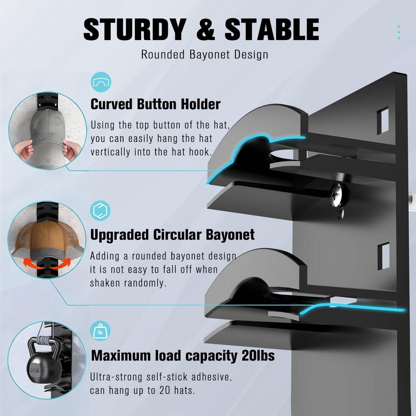 Baseball Cap Storage Rack.