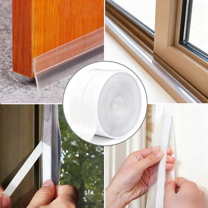 🚪✨ Anti-Draft Adhesive Seal Tape：Stop Drafts ❄️ | Reduce Dust 🌪️ |Cozy Home Vibes 🏡💛