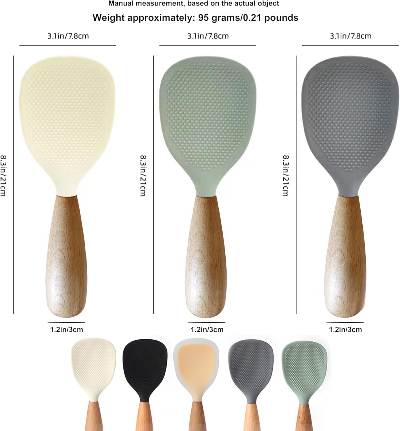 NESLEMY™ Stand-Up Silicone Spoonula (Wood Handle)  Cleaner counter. Faster cleanup. Nonstick-safe.