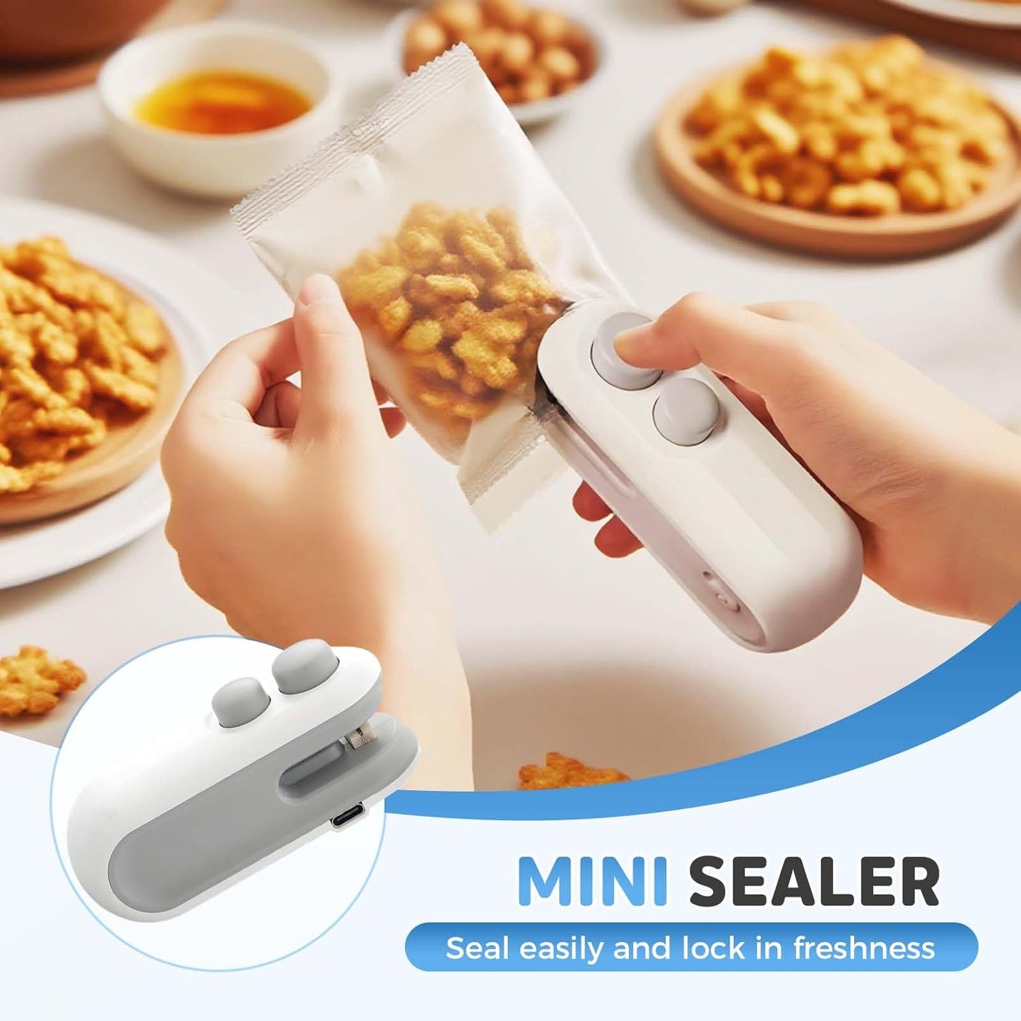 Say Goodbye to Stale Snacks: The NESLEMY™ Mini Bag Sealer That Will Change Your Food Storage Game! 🌟🍽️