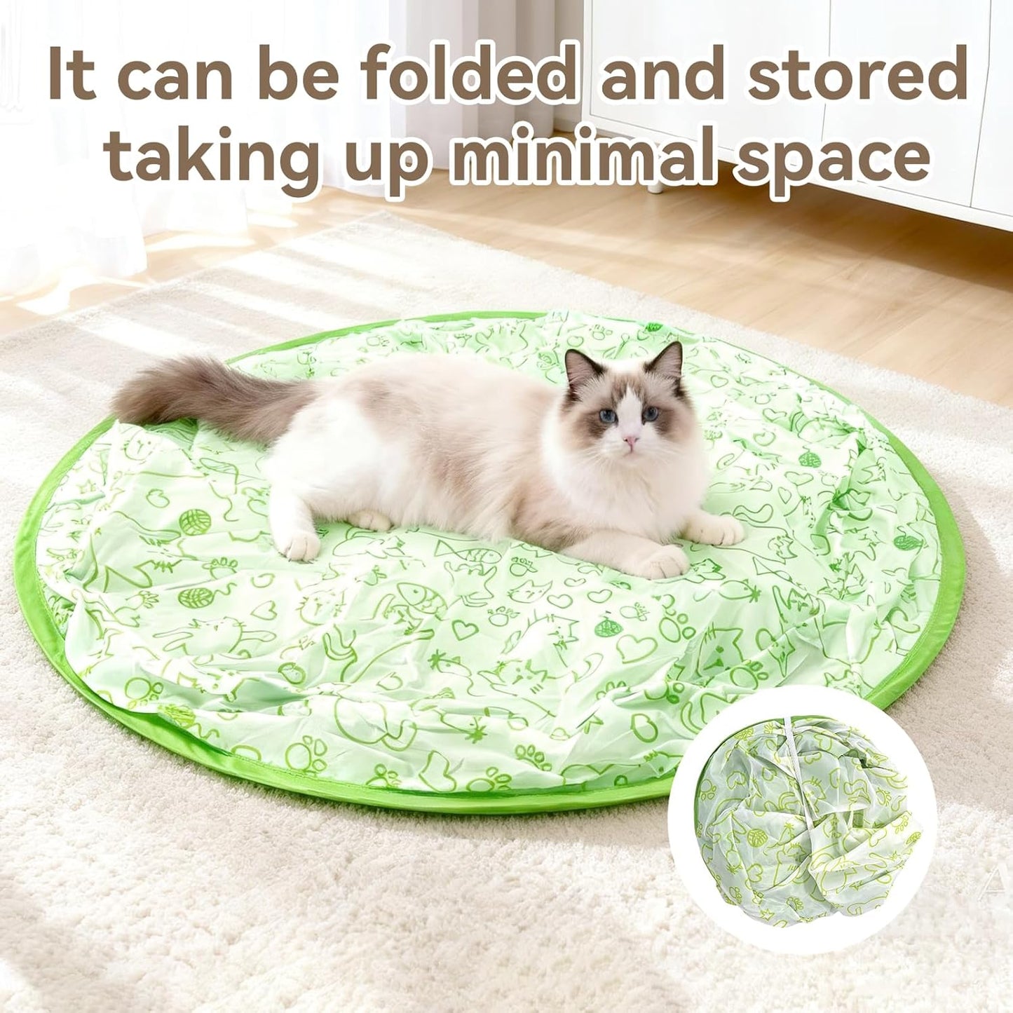 NESLEMY™ Cat Hide & Seek Game — Interactive Self-Rolling Hunting Toy for Indoor Cats