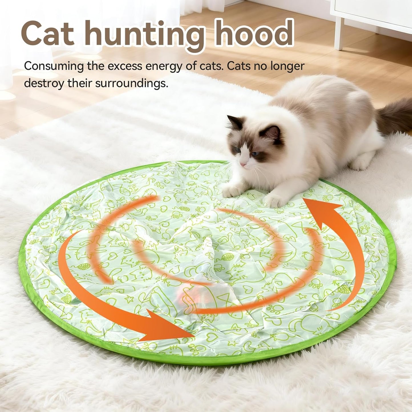 NESLEMY™ Cat Hide & Seek Game — Interactive Self-Rolling Hunting Toy for Indoor Cats