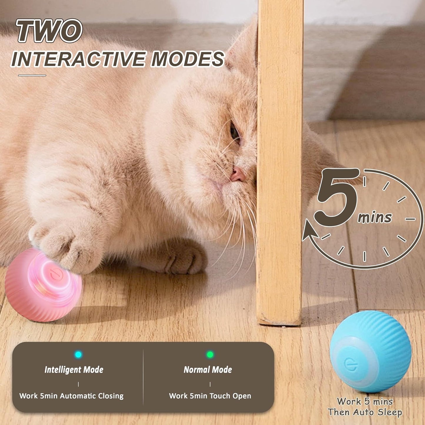 NESLEMY™ Cat Hide & Seek Game — Interactive Self-Rolling Hunting Toy for Indoor Cats