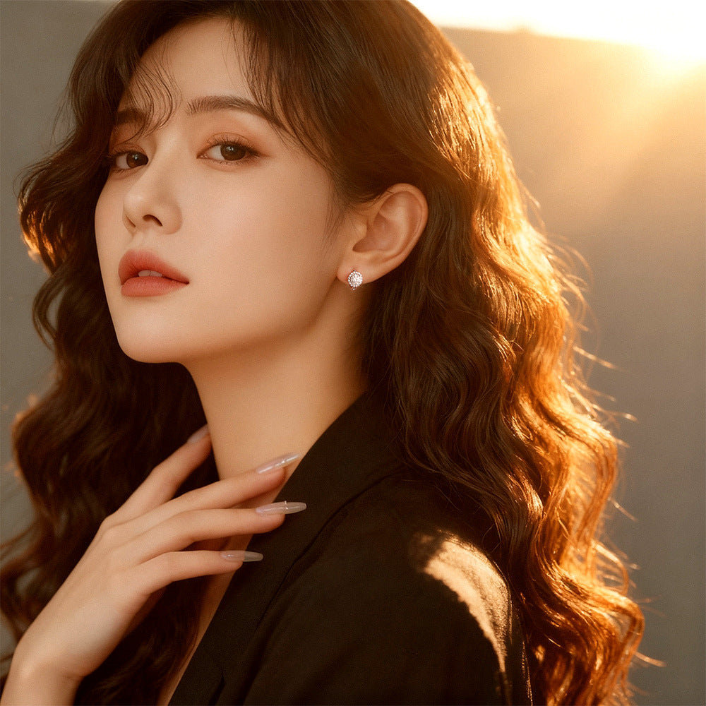 🔥LAST DAY SALE )Histone Lymphvitic MagneTherapy 💕 Classic Round-Cut Germanium Earrings