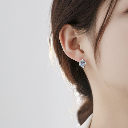 🔥LAST DAY SALE )Histone Lymphvitic MagneTherapy 💕 Classic Round-Cut Germanium Earrings