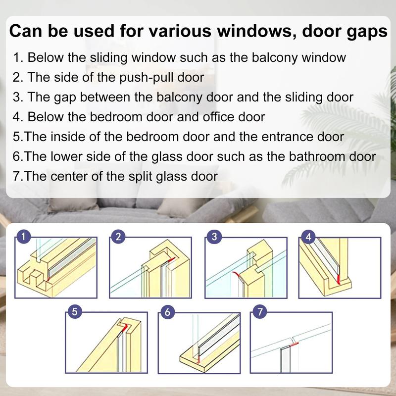 🚪✨ Anti-Draft Adhesive Seal Tape：Stop Drafts ❄️ | Reduce Dust 🌪️ |Cozy Home Vibes 🏡💛