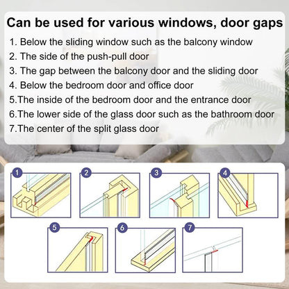 🚪✨ Anti-Draft Adhesive Seal Tape：Stop Drafts ❄️ | Reduce Dust 🌪️ |Cozy Home Vibes 🏡💛